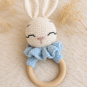 Hochet Lapin Personnalisable – Hochet de Dentition